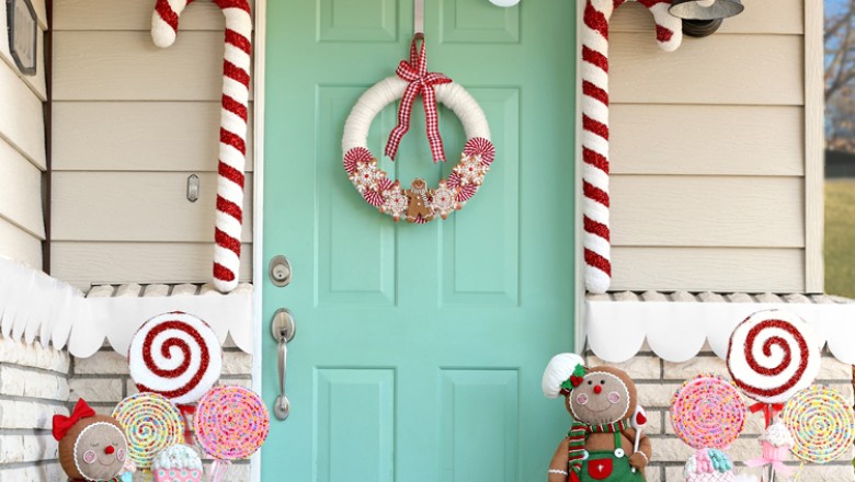 Gingerbread House Christmas Porch