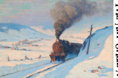 Impressionist Train in the Snow Beginners Learn to paint Acrylic Tutorial Step by Step