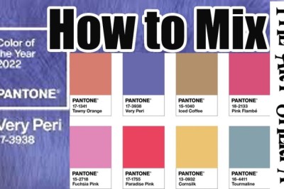 Peri color of the Year How to Mix in Acrylic Patones 2022 colors Step by Step