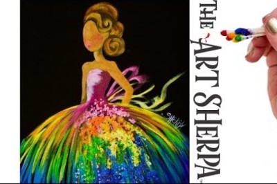 How to paint a Girl in a Rainbow Dress