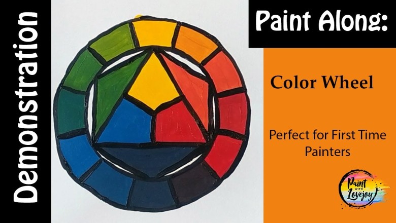 Color Wheel Demonstration - EASY Paint along