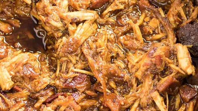 Crockpot Bourbon Bacon Pulled Pork