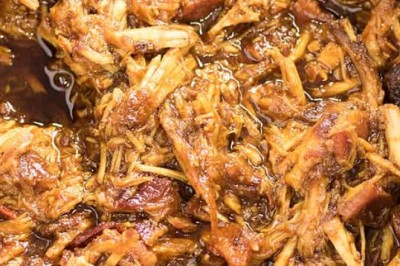 Crockpot Bourbon Bacon Pulled Pork