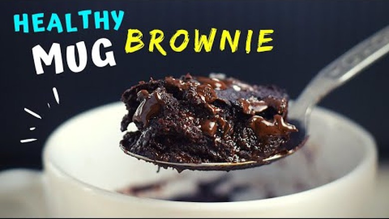 1 Minute Brownie in a Mug (HEALTHY and FUDGY!)