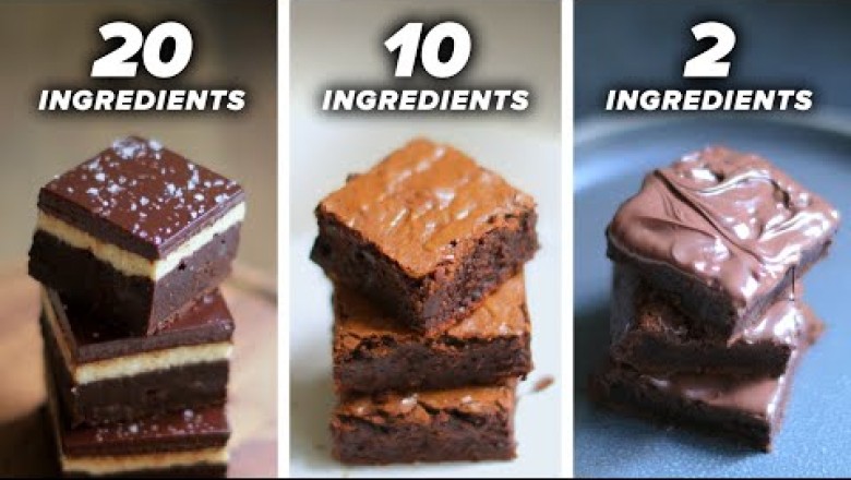 20-Ingredient vs. 10-Ingredient vs. 2-Ingredient Brownie
