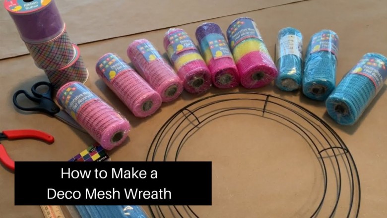 How To Make A Deco Mesh Easter Wreath