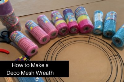 How To Make A Deco Mesh Easter Wreath