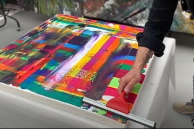 How to paint a SIMPLE abstract: a step-by-step guide!