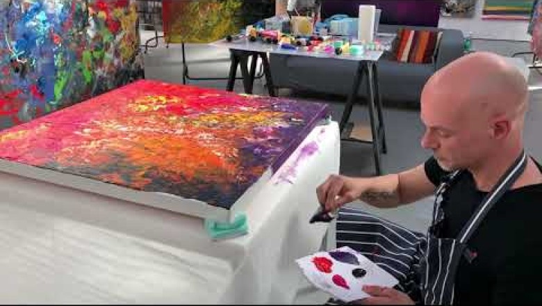How to paint an abstract the EASY WAY
