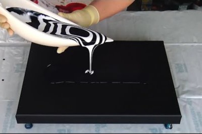 7 Beautiful Black and White Fluid Art Projects