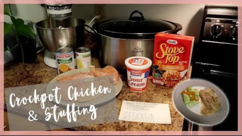 Crockpot Chicken with Stuffing