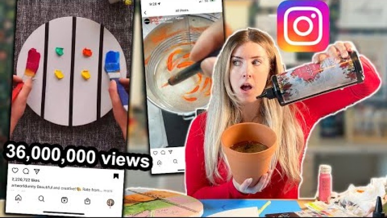 Trying Instagram VIRAL Art Hacks &amp; Tricks..these are SO COOL!