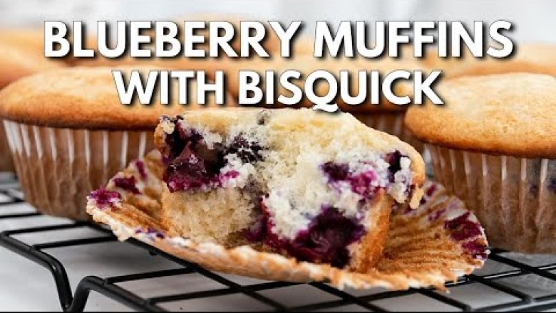 Easy Blueberry Muffins with Bisquick Mix