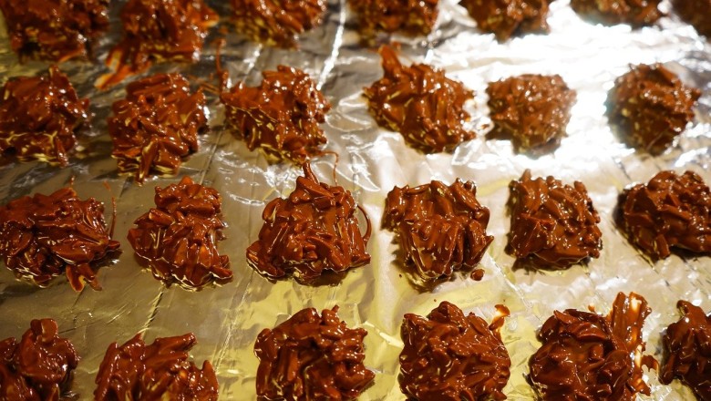 Orange Chocolate No Bakes Cookies