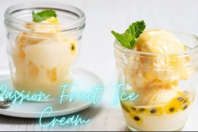 Creamy Passion Fruit Ice Cream