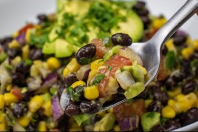 10 MINUTE Cilantro Lime Avocado Black Bean Salad