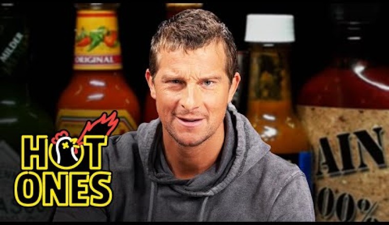 Bear Grylls Battles For Survival Against Spicy Wings