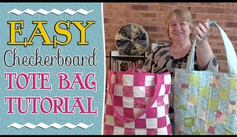 EASY Checkerboard Tote Bag Tutorial
