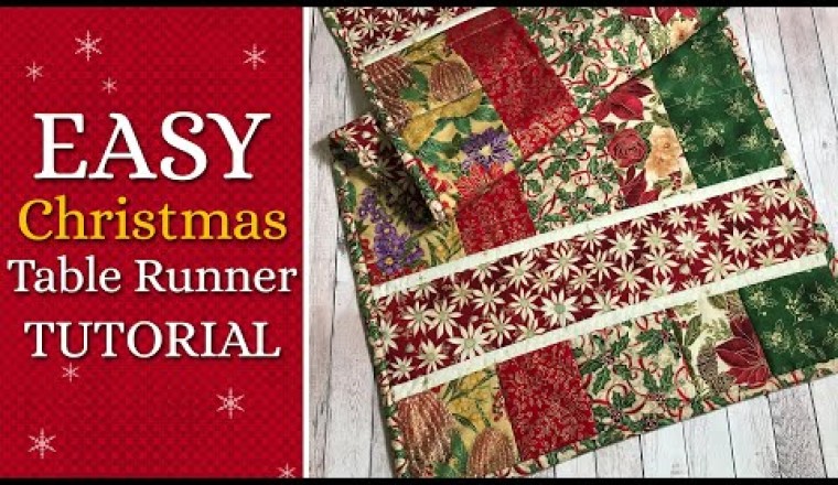 Easy Christmas Table Runner Tutorial