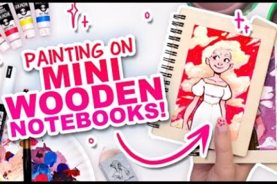 Painting On Mini Wooden Spiral Notebooks