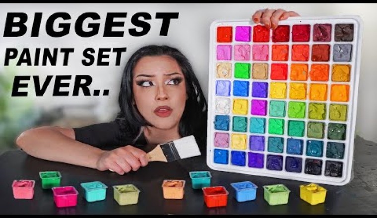 I Tested The World's LARGEST Jelly Gouache Paint Set