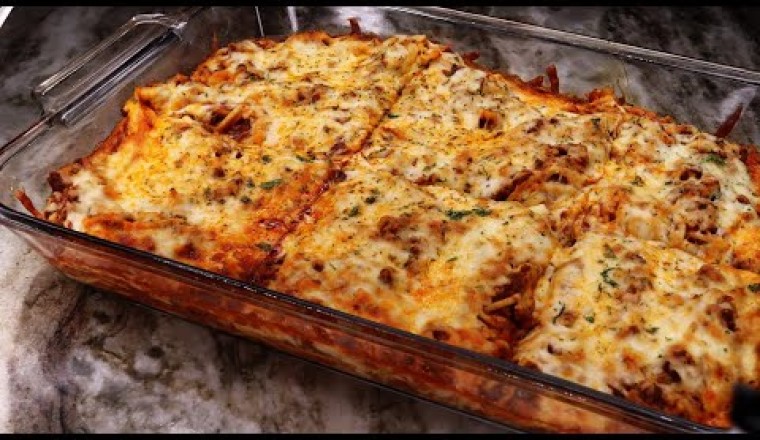 Cheesy Baked Spaghetti