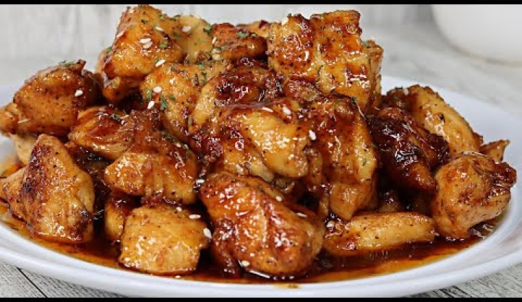 Honey Butter Garlic Glazed Chicken Bites