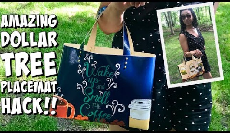 Make A Tote Bag Using just TWO DOLLAR TREE PLACEMATS!