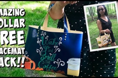 Make A Tote Bag Using just TWO DOLLAR TREE PLACEMATS!