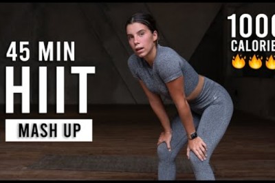 Burn 1000 Calories with this 45 MIN CARDIO HIIT Workout (Intense, No repeats)