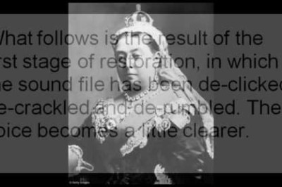 Restoring the Queen Victoria recording of 1888