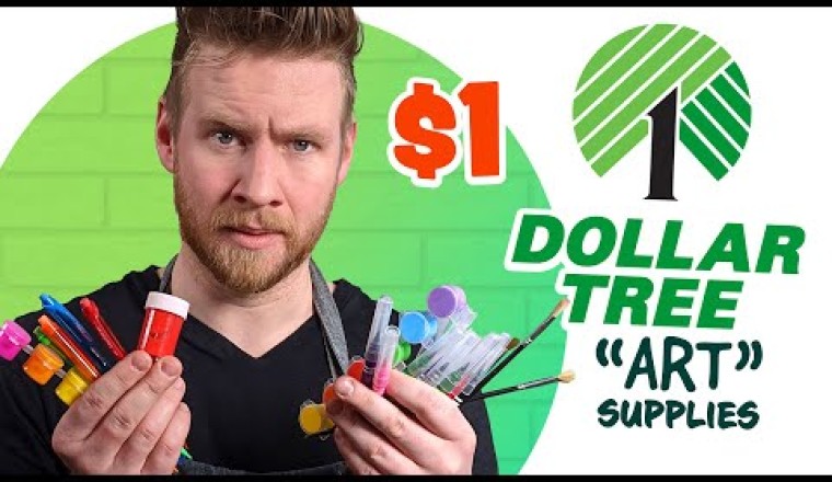 FIRST TIME Trying Dollar Tree Art Supplies... Oh boy...