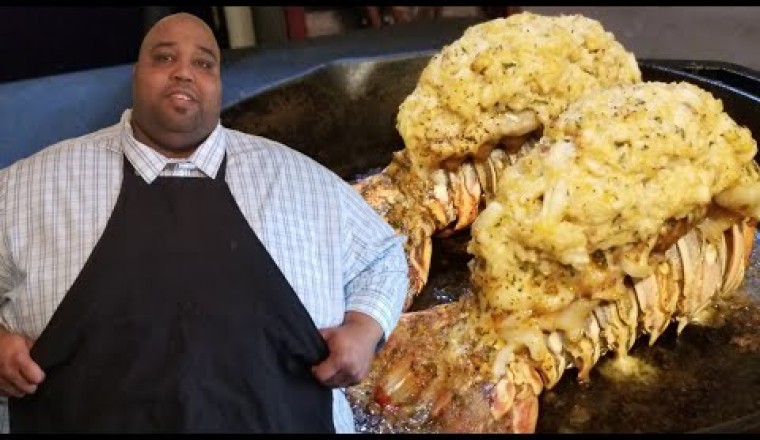 Seafood Stuffed Lobster Tails