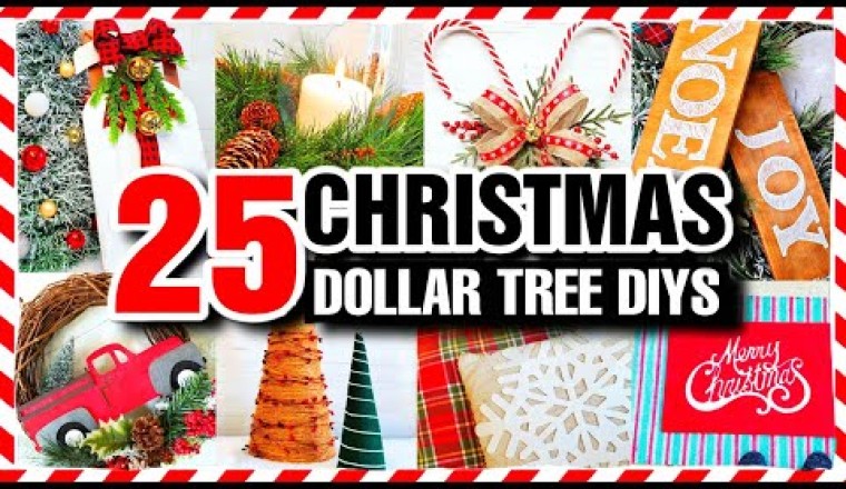 25 Dollar Tree DIY Christmas Decorations and Ideas