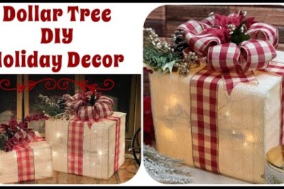 Dollar Tree Light up Gift Christmas Decor