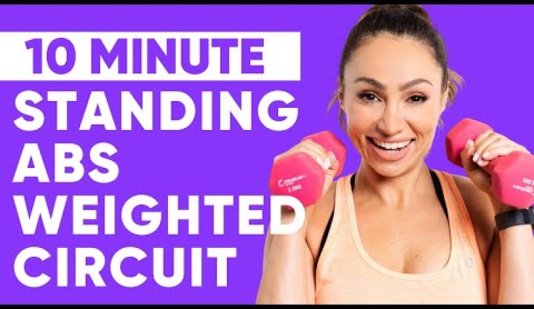 10 Mins AB BURN! Standing Weighted Abs Circuit feat. Lizzo!