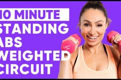 10 Mins AB BURN! Standing Weighted Abs Circuit feat. Lizzo!