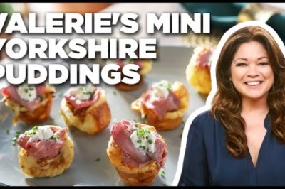 Valerie Bertinelli's Yorkshire Puddings with Roast Beef and Quick Caramelized Onions