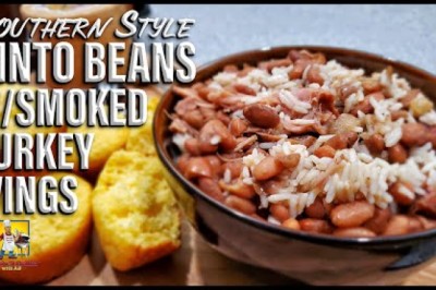 Southern Style Pinto Beans w/Smoked Turkey Wings