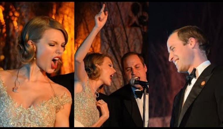 Taylor Swift and Prince William Surprise Crowd By Singing with Jon Bon Jovi