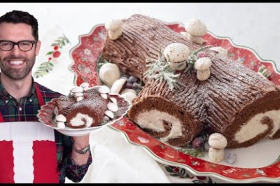 Classic Yule Log Cake