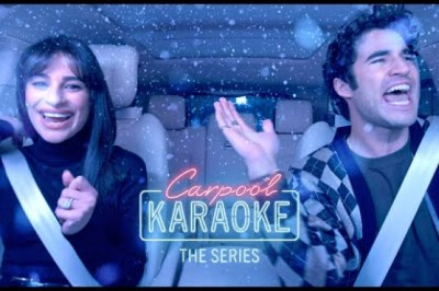 Lea Michele and Darren Criss Christmas Caroling