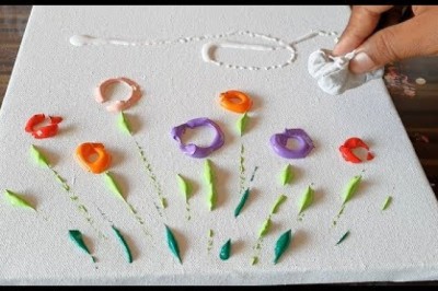 Easy Floral Abstract Painting