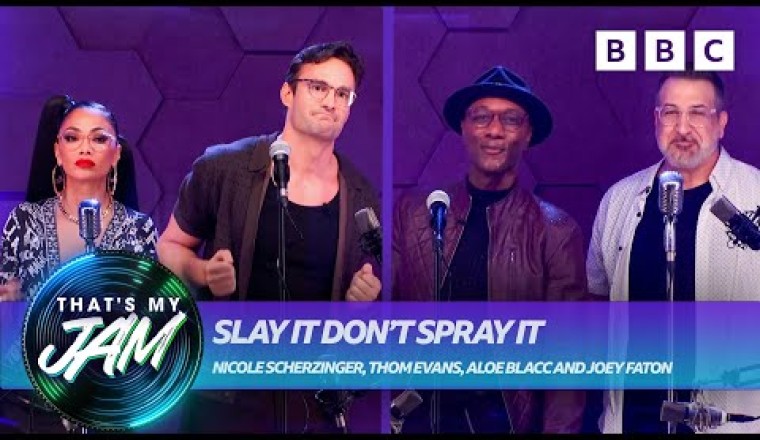Slay It Don’t Spray It with Nicole, Thom, Aloe and Joey Fatone