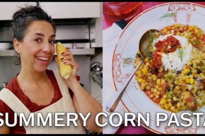 Summer Pasta with Corn, Pancetta, and Basil