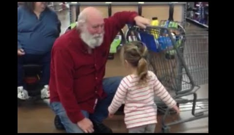 Little Girl Thinks Stranger Is Santa
