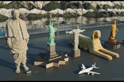 3D Tallest Statue Size Comparison