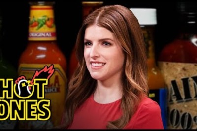 Anna Kendrick Gets the Giggles While Eating Spicy Wings