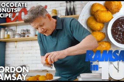 Gordon Ramsay makes Donuts with a Spicy Chocolate Dipping Sauce