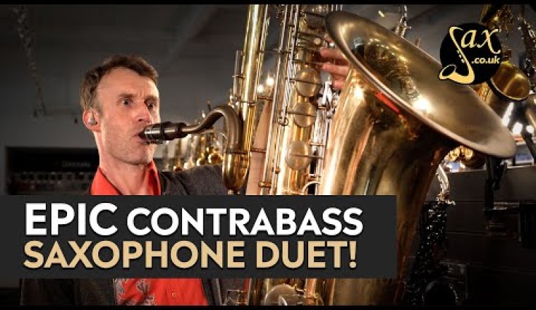 The World's First Contrabass Saxophone Duet!
